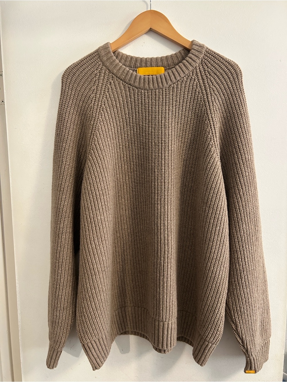 Men's Taupe Ribbed Crewneck Sweater NWOT
